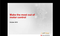 Make the most out of motor control