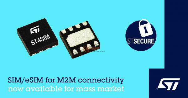 ST新闻稿2021年9月28日——意法半导体向大众市场推出ST4SIM M2M用兼容GSMA的eSIM卡芯片 