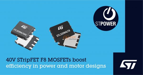 ST新闻稿2022年6月23日——意法半导体推出40V STripFET F8 MOSFET晶体管，具备更好的节能降噪特性