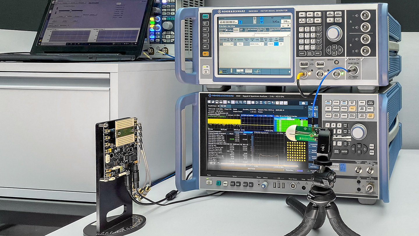 西弗斯半导体公司和罗德与施瓦茨合作，测试高达71GHz的5G射频收发器